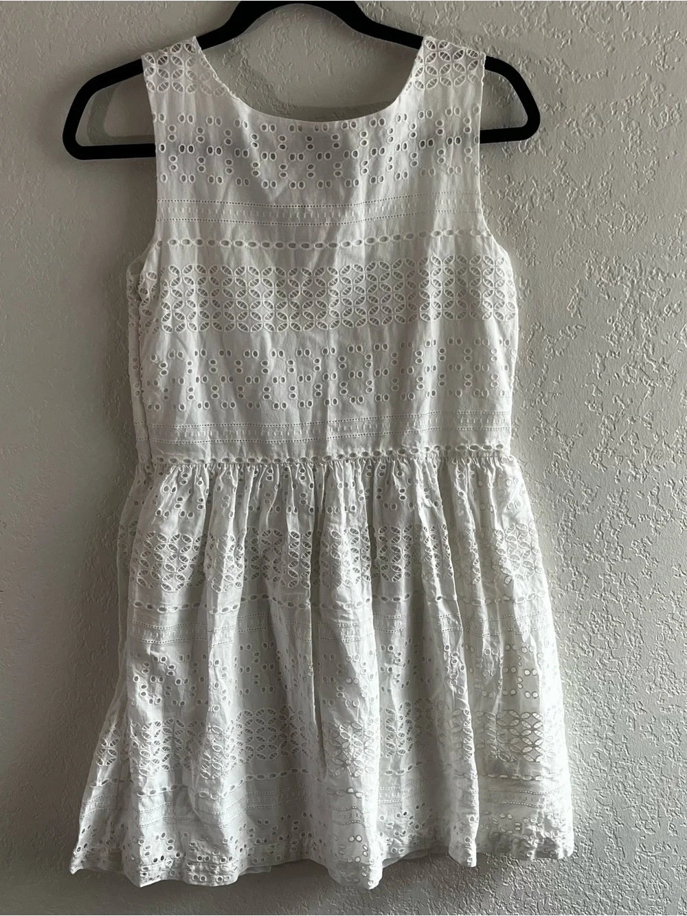 Gap White Eyelet Sleeveless Dress Girls Sz XXL 16 NWT